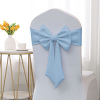 Foulards de chaise de mariage jaunes épais et élastiques, décorations de fête, grand nœud extensible, sangle de dossier de siège gratuite, décoration de mariage