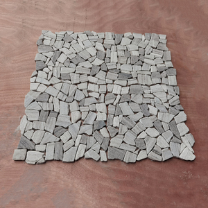 Thiết kế hiện đại màu xám giảm Gạch <span class=keywords><strong>Mosaic</strong></span> đá cẩm thạch nóng bán đá bất thường cho sàn vườn lát cho biệt thự - Product Image 3
