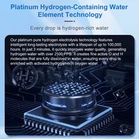 Générateur d'eau hydrogénée commercial, distributeur d'eau froide et chaude, ioniseur électrique pour usage extérieur et domestique, sur table, en plastique, haute performance
