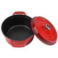 Bright Houseware – Casserole en fonte émaillée écologique de qualité supérieure, 26 cm de diamètre, compatible toutes cuisinières, prix bas, populaire