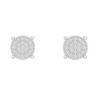 Boucles d'oreilles géométriques en argent S925 serties de diamants, avec clous en moissanite de 8,0 mm, élégantes, polyvalentes, chics, inspirées du hip-hop