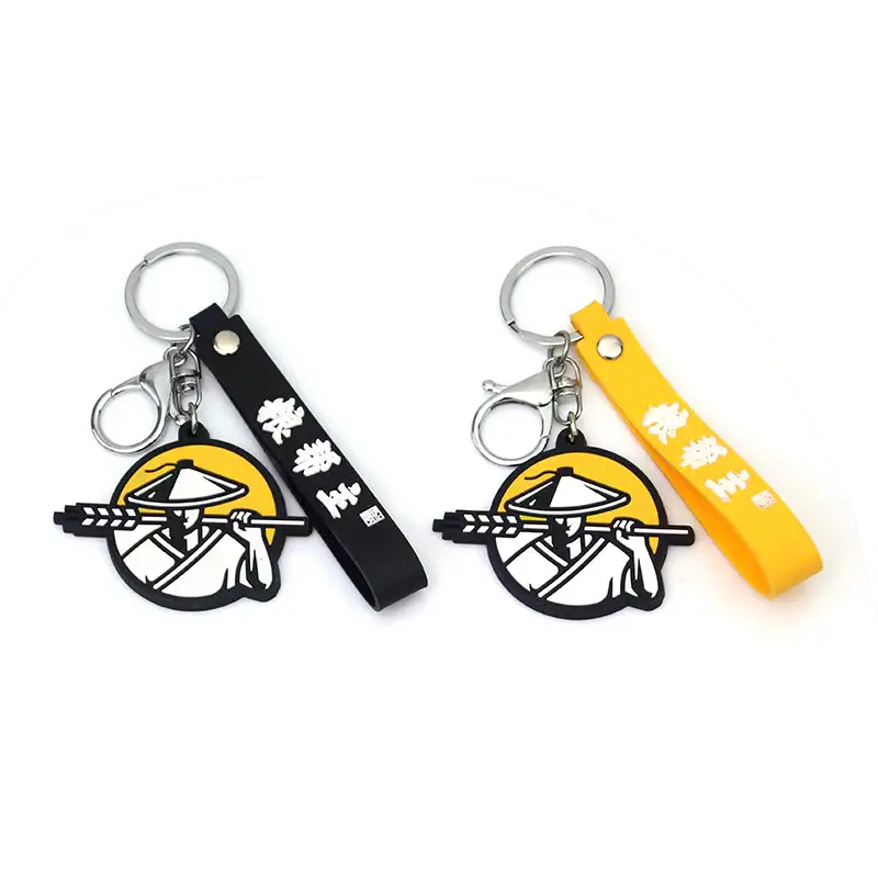 Porte-clés personnalisé en PVC souple de dessin animé 2D/3D faites de votre porte-clés de Sport en caoutchouc votre porte-clés Logo avec chaîne