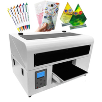 Impresora UV DOMSEM Tamaño A4 para Vidrio, Madera, Cuero, Impresora de Inyección de Tinta de Formato Grande, Impresora UV de Cama Plana para Tarjetas de PVC con Efecto 3D