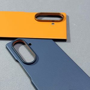 Étui en cuir de luxe haut de gamme pour Samsung Galaxy Z Fold 7 ZFold 6, pare-chocs en métal pour objectif, coque de téléphone portable mate de protection - Product Image 6
