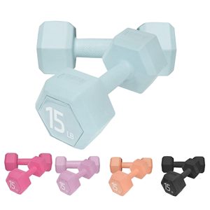 Iron Neoprene Anti-Slip <b>Dumbbell</b> Sets 5/10/15/20lbs 5 Colors Unisex Home Gym Fitness Free Weights - Product Image 1