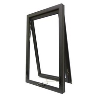 Fenêtre à battant en aluminium SJUMBO à double vitrage isolant, résistant aux ouragans, à rupture de pont thermique, avec manivelle