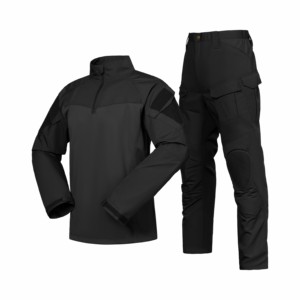 Fronter A5 siyah kamuflaj savaş gömlek ve pantolon setleri su itici ile dayanıklı üniforma eğitim takım elbise - Product Image 2