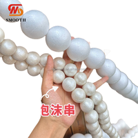 Rideaux de perles DIY lisses pour mariage, accessoires de défilé, chaîne de perles en fil de perle, toile de fond de plafond pour fête