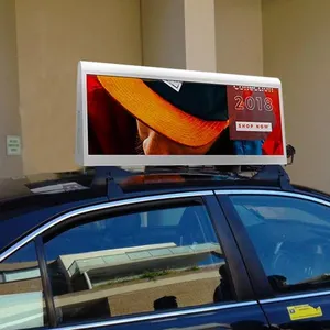 Tela de exposição LED para publicidade de telhado de carro 3D para carros de táxi