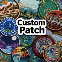 Patch thermocollant brodé personnalisé en forme de cœur et de fleur, thème Philadelphie, pour broderie, applique de voyage, badge, emblème, en tissu et résine