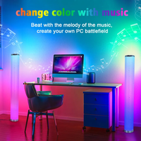 Lampe d'ambiance personnalisée Smart Home lampadaire LED Rgb chambre à coucher chevet application Wifi et télécommande lampadaire d'angle sur pied