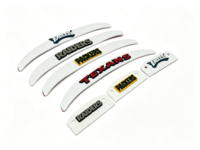 Autocollant personnalisé en PVC souple pour casque de football américain, logo en caoutchouc 3D en relief, patchs thermocollants pour chapeaux