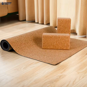 Tapis de yoga en liège souple écologique antidérapant de 5 mm d'épaisseur, tapis de fitness <span class=keywords><strong>Pilates</strong></span>, <span class=keywords><strong>coussin</strong></span> d'exercice 72x24 pouces, personnalisable avec sac de transport - Product Image 4