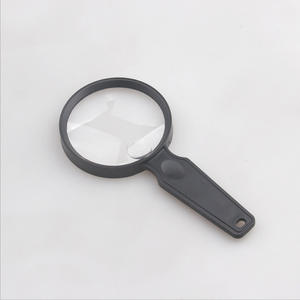 90 मिमी प्लास्टिक हैंडहेल्ड डबल लेंस मैग्निफायर, फ्लैट हैंडल के साथ और हैंगहोल 3x/10x जेब पढ़ने वाला ग्लास - Product Image 2
