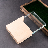 Nouveau trophée de cristal en bois de haute qualité cérémonie de remise de texte personnalisé