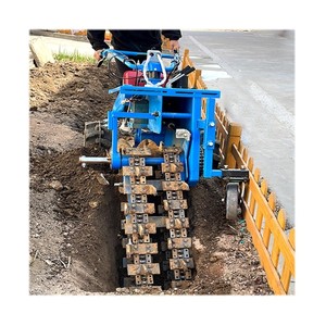 12HP Diesel Engine <b>Walk</b> Behind Mini Chain Trencher <b>Machine</b> with Motor 0.5m-1m Furrow Depth 2-Year Warranty Efficient Mining - Product Image 4
