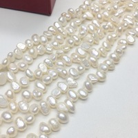 Perles d'eau douce naturelles baroques lisses de 4-6 mm, rares sur le marché, avec trou traversant, pour la création de bijoux DIY