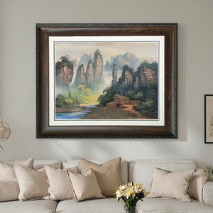 Handmade Trương Gia Giới <span class=keywords><strong>Avatar</strong></span> nông thôn sông phong cảnh tường nghệ thuật bằng đá Sa Thạch Sơn với vải cho trang trí nội thất và trang trí tác phẩm nghệ thuật - Product Image 5