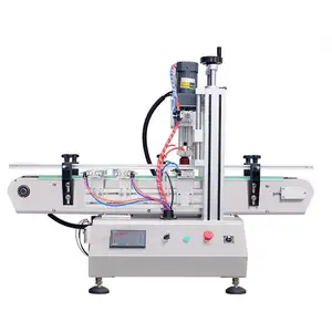 Automatic Linear Plastic Bottle Cap Screwing Machine Chubby Gorilla Spindle Capping Machine