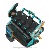 Nouveau 9D VR Cinéma Jeu Arcade Machine En Acier Inoxydable Dark Series Simulation Virtuelle Attrayant Parc D'attractions Jeu Vidéo