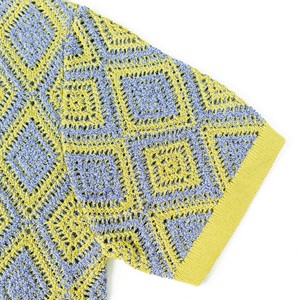 AiNear Vente en gros de <span class=keywords><strong>cardigan</strong></span> en coton tricoté avec logo personnalisé Oem & Odm à manches courtes et motifs Argyle pour hommes - Product Image 3