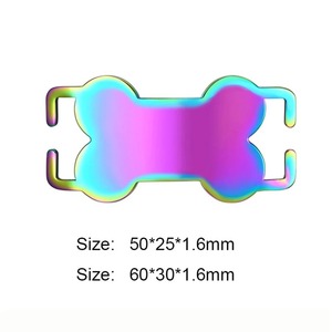 Pendentif d'identification vierge en forme d'os en acier inoxydable poli miroir, breloque anti-perte pour collier d'animal de compagnie, composants artisanaux pour la création de bijoux - Product Image 6