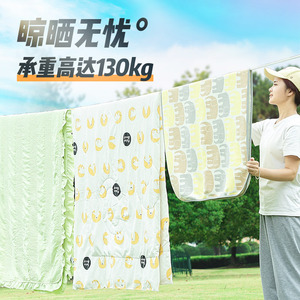 Outdoor Clothesline PP <b>Plastic</b> Rectangle Adjustable Thickened Windproof <b>Hook</b> Type for Drying Blankets Hotels Dormitories Travel - Product Image 3