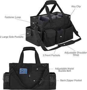 Free sample Items for Cleaning Handle-<b>equipped</b> Cleaning Product Rolling Organizer Bag for Housekeeping and <b>Car</b> <b>Wash</b> - Product Image 2