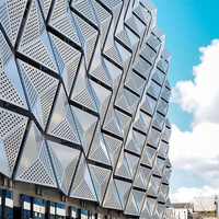 Panneaux muraux décoratifs en aluminium pour l'extérieur, panneaux muraux insonorisants, panneaux de façade pour les projets extérieurs des bâtiments