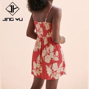 เดรสสั้นแขนกุดผ้าเรยอนเนื้อนุ่มพลิ้ว ดีไซน์จีบระบาย โปร่งบาง สไตล์ลำลอง ขายดี คุณภาพสูง เหมาะสำหรับฤดูร้อน - Product Image 2