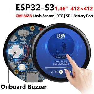 Waveshare ESP32-S3 1.46 pouces rond tactile LCD DeepSeek AI affichage de Chat vocal QMI8658 / MIC // MP3 Audio pour <span class=keywords><strong>Arduino</strong></span> pour XiaoZhi - Product Image 2