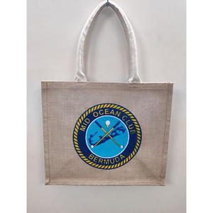 Vente en gros de sac fourre-tout en jute avec logo personnalisé sac de voyage Tiffin écologique réutilisable multi-usages design tendance et durable - Product Image 5