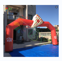 Arche gonflable décorative d'extérieur BOYAN avec souffleur d'air inclus, arche publicitaire gonflable en forme de pizza pour événements