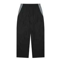 Ensemble de survêtement vintage color block pour homme avec logo personnalisé, veste légère doublée en mesh et pantalon large, 2 pièces