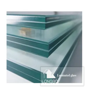 Interior and exterior decorative panel 6 mm stock size laminated glass