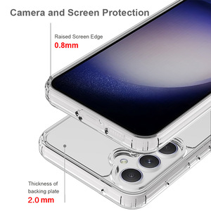 2-IN-1 Nouveau Acrylique PC TPU Hard Phone Case pour <span class=keywords><strong>Samsung</strong></span> pour Galaxy S23 FE A14 A24 A34 A54 A74 Simple Design Téléphone Accessoires - Product Image 2