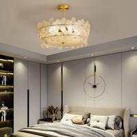 Lustre de plafond LED floral minimaliste nordique de luxe, installation facile, hauteur réglable, pour salon et chambre à coucher