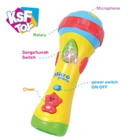 Microphone Karaoké Portable Sans Fil Mini pour Enfants, Jouet Musical avec Lumières et Sons pour Tout-petits