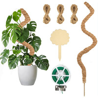 Tige de cocotier pliable et déformable pour plantes grimpantes, corde de chanvre, support de jardinage domestique, poteau de mousse en forme de grimpier
