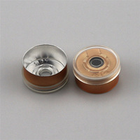 Capsules de flacons pulvérisateurs pharmaceutiques à faible MOQ, 20 mm, en aluminium-plastique, anti-déversement, à fermeture côtelée, matériau de haute qualité, couleur personnalisée