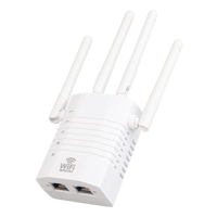 Extensor de WiFi de Doble Banda 2.4G 5.8G con Puertos RJ45 y 4 Antenas de 2dBi, Amplificador de WiFi de Largo Alcance para Exteriores, 1200mbps, Cobertura Interior de 300-500m²