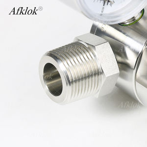 Çift basınç göstergesi paslanmaz çelik laboratuvar test giriş helyum Argon asetilen gaz için 4000 PSI yüksek basınç regülatörü - Product Image 3