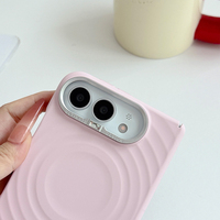 Coque de téléphone en silicone liquide tendance VAWI S085 avec cadre d'objectif incrusté de diamants pour iPhone Duo, coque de charge magnétique puissante