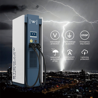 Station de recharge DC pour véhicules électriques 60-80 kW à montage au sol, double connecteur CHAdeMO, protection contre les surtensions et la foudre, OCPP multi-standards