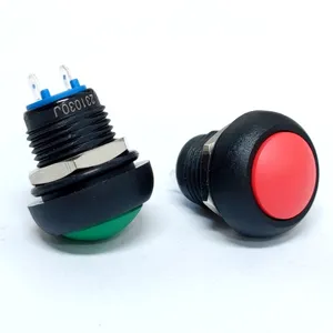 Waterproof Push Button Switch Dome Button Red Green 12mm Latching Push Button Switches