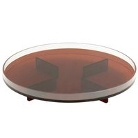 Plateau acrylique marron, plateau à bijoux, vaisselle de ménage, design nordique, plateau alimentaire circulaire, plateau de rangement nordique, décoration