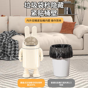 Poubelle anti-poussière personnalisée en forme de dessin animé avec couvercle, poubelle cylindrique d'intérieur pour salon, multifonctionnelle, anti-odeurs - Product Image 5