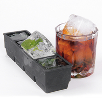 Cube rond en forme de diamant, 4 cavités personnalisées, 2 paquets, réutilisable, Bar, Pub, vin, Silicone, bac à glaçons avec couvercle, vente en gros