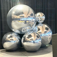 Ballon géant en PVC sphère miroir, décoration de fête de boîte de nuit d'événement, boule réfléchissante gonflable, boule miroir gonflable brillante