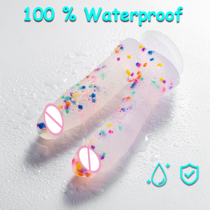 Consolador de molde nuevo a precio de fábrica con ventosa, consolador de sensación de piel real de pene artificial colorido, consolador súper gigante - Product Image 3